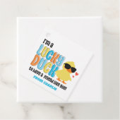 Klasse Valentijnse Lucky Duck Rubber Ducky Bedankjes Labels (In situ)