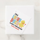 Klasse Valentijnse Lucky Duck Rubber Ducky Bedankjes Labels (In situ)