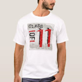 Klasse van 11 Grunge Light T-Shirts (Voorkant)