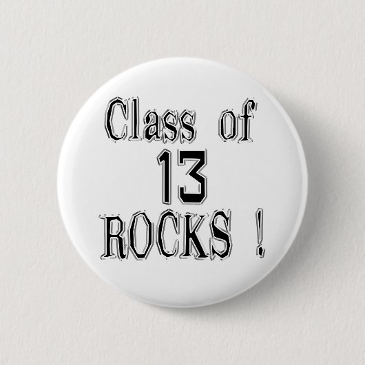 Klasse van '13 Rocks! Knoop Ronde Button 5,7 Cm (Voorkant)