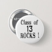 Klasse van '13 Rocks! Knoop Ronde Button 5,7 Cm (Voorkant /achterkant)