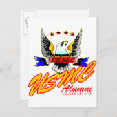 Klasse van 1775 USMC Alumni Eagle Briefkaart (Voorkant / Achterkant)