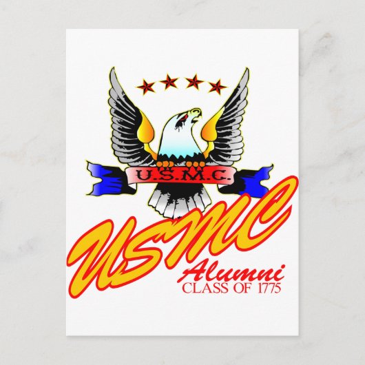 Klasse van 1775 USMC Alumni Eagle Briefkaart (Voorkant)