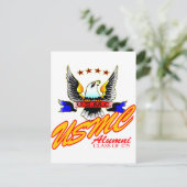 Klasse van 1775 USMC Alumni Eagle Briefkaart (Staand voorkant)