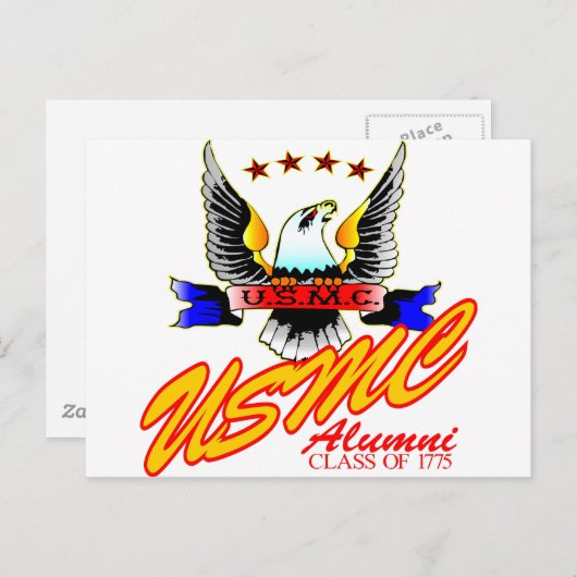 Klasse van 1775 USMC Alumni Eagle Briefkaart (Voorkant / Achterkant)