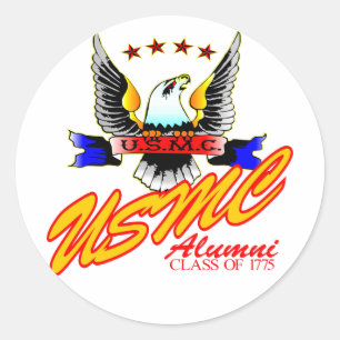 Klasse van 1775 USMC Alumni Eagle Ronde Sticker