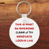 Klasse van 1954 afstuderen, geweldige sleutelhange sleutelhanger (Voorkant)