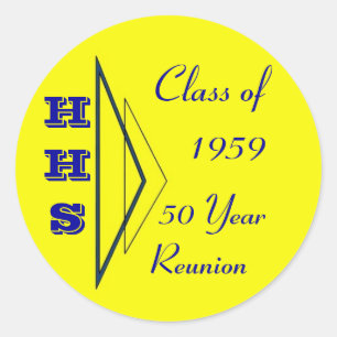 Klasse van 1959 reünie ronde sticker