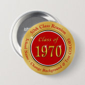 Klasse van 1970 Cheap 50th Class Reunion Gifts Ronde Button 7,6 Cm (Voorkant /achterkant)