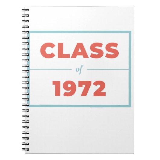 Klasse van 1972 notitieboek (Voorkant)