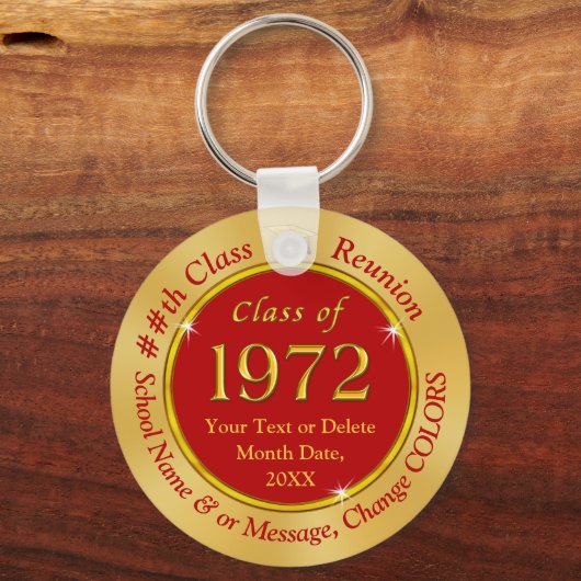 Klasse van 1972 Souvenirs, Red en Gold of enige KL Sleutelhanger (Voorkant)