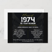 Klasse van 1974 50 Jaar High School Reunion 2 Even Briefkaart (Voorkant / Achterkant)