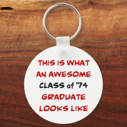 Klasse van 1974 afstuderen, geweldige sleutelhanger (Voorkant)