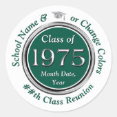 Klasse van 1975 Reunion Stickers of TRANSFER Desig (Voorkant)