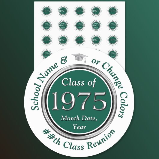 Klasse van 1975 Reunion Stickers of TRANSFER Desig