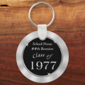 Klasse van 1977 Klasse Reunion Souvenirs JOUW TEKS Sleutelhanger (Voorkant)