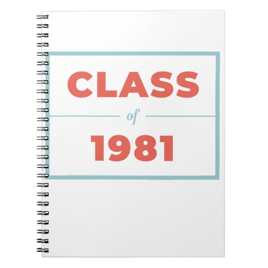 Klasse van 1981 notitieboek (Voorkant)