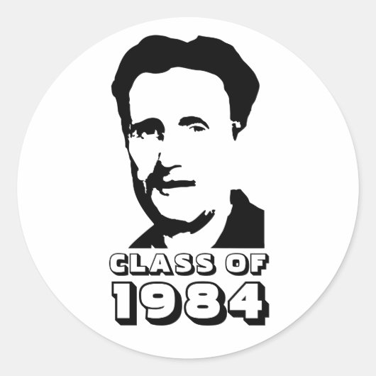 Klasse van 1984 (George Orwell) Ronde Sticker (Voorkant)