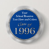 Klasse van 1996 PERSONALIZE Uw Schoolnaam, Kleuren Ronde Button 7,6 Cm (Voorkant)