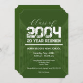 Klasse van 2004 20 Jaar High School Reunion 1 Even Kaart (Voorkant / Achterkant)