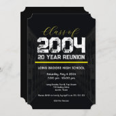 Klasse van 2004 20 Jaar High School Reunion 1 Even Kaart (Voorkant / Achterkant)