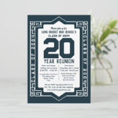  Klasse van 2004 20 Jaar High School Reunion Kaart (Staand voorkant)