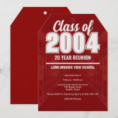 Klasse van 2004 20 Jaar High School Reunion Locker Kaart (Voorkant / Achterkant)