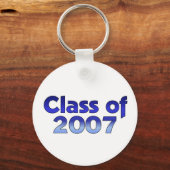 Klasse van 2007 Blauw en wit Sleutelhanger (Voorkant)