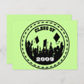 Klasse van 2009/2010 Kies uw schoolkleuren Briefkaart (Voorkant / Achterkant)