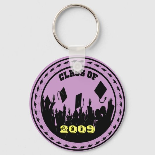 Klasse van 2009/2010 Kies uw schoolkleuren Sleutelhanger (Voorkant)