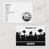 Klasse van 2009 2010 Senior Kaarten Contactkaartje (Voorkant / Achterkant)