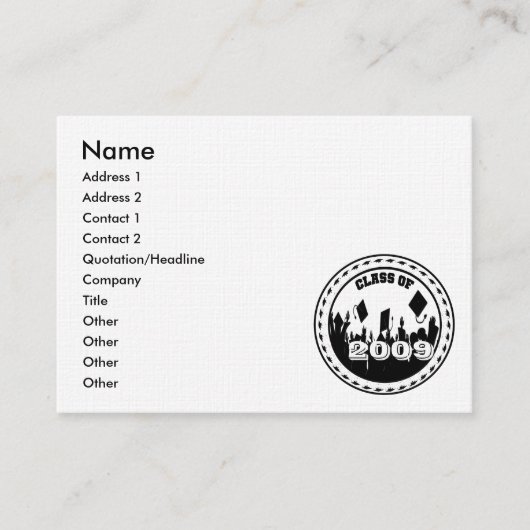 Klasse van 2009 2010 Senior Kaarten Contactkaartje (Voorkant)