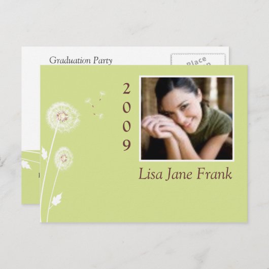 Klasse van 2009 Afstuderen uitnodiging aankondigin (Voorkant / Achterkant)