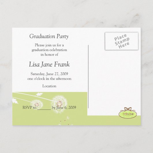 Klasse van 2009 Afstuderen uitnodiging aankondigin (Achterkant)