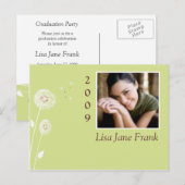 Klasse van 2009 Afstuderen uitnodiging aankondigin Briefkaart (Voorkant / Achterkant)