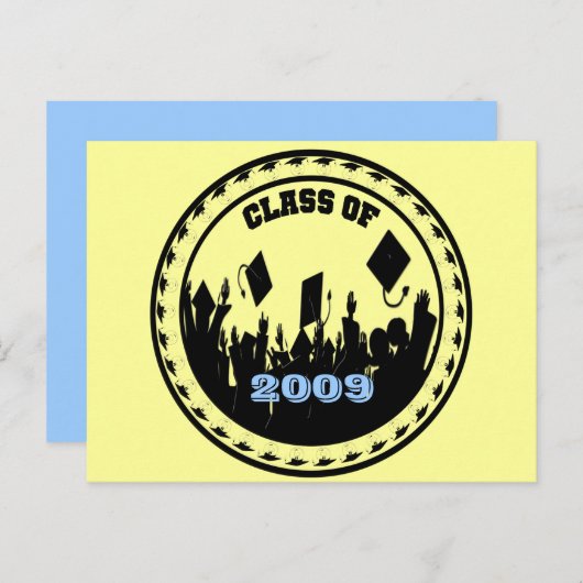 Klasse van 2009 Briefkaart U kiest BkGrd/jaar/kleu (Voorkant / Achterkant)