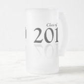 Klasse van 2010 afstuderen cadeau bier stein matglas bierpul (Voorkant rechts)