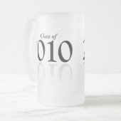 Klasse van 2010 afstuderen cadeau bier stein matglas bierpul (Voorkant links)
