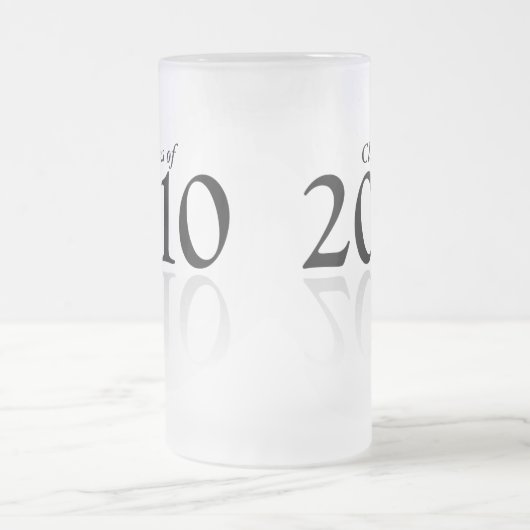 Klasse van 2010 afstuderen cadeau bier stein matglas bierpul (Center)