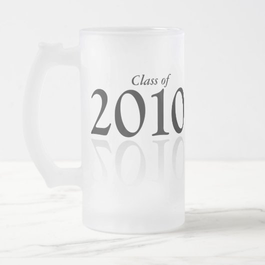 Klasse van 2010 afstuderen cadeau bier stein matglas bierpul (Links)
