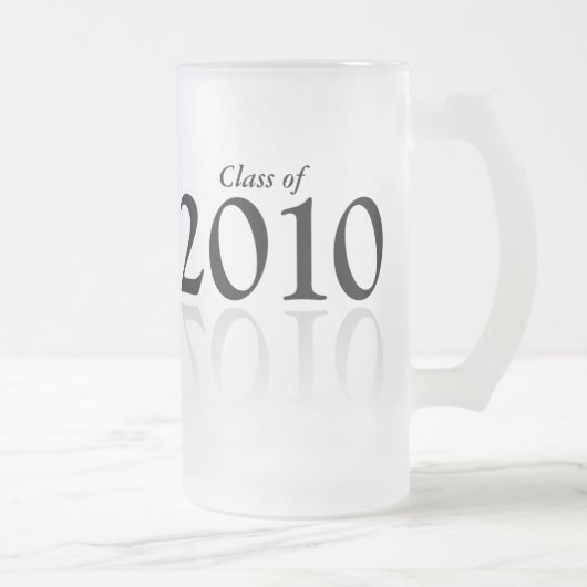 Klasse van 2010 afstuderen cadeau bier stein matglas bierpul (Rechts)