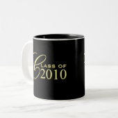 Klasse van 2010 Afstuderen Gift Mokken - Black Gol (Voorkant links)