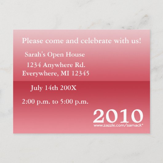 Klasse van 2010 Graduation Invitations Uitnodiging Briefkaart (Achterkant)