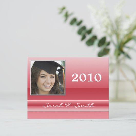 Klasse van 2010 Graduation Invitations Uitnodiging Briefkaart (Staand voorkant)