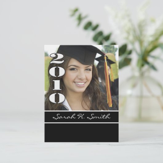 Klasse van 2010 Graduation Invitations Uitnodiging Briefkaart (Staand voorkant)