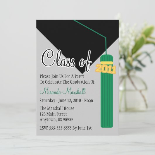 Klasse van 2011 Aanbesteding van het Tassel-Afstud Kaart (Staand voorkant)