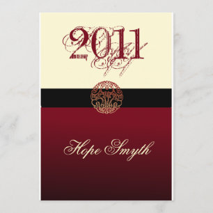 Klasse van 2011 Cream & Burgandy Aankondiging