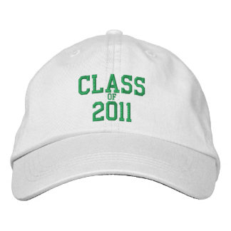 Klasse van 2011 Groen geborduurd Wit Honkbal Pet