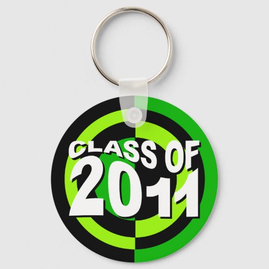 Klasse van 2011 Sleutelhanger Groen zwart (Voorkant)
