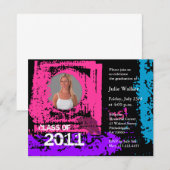 Klasse van 2011 Uitnodiging PXP238 Neon Color (Voorkant / Achterkant)
